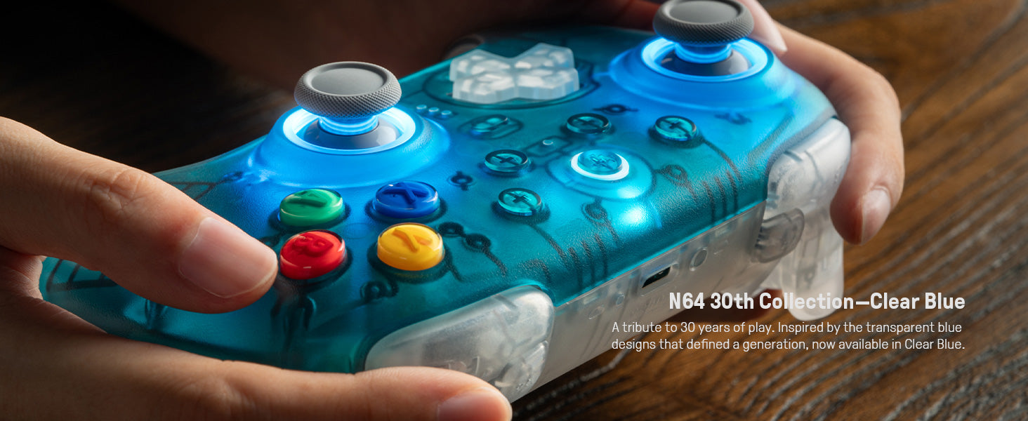8BitDo Ultimate 2 manette sans fil Clear Blue Edition - PC Windows, Apple, Steam et Android