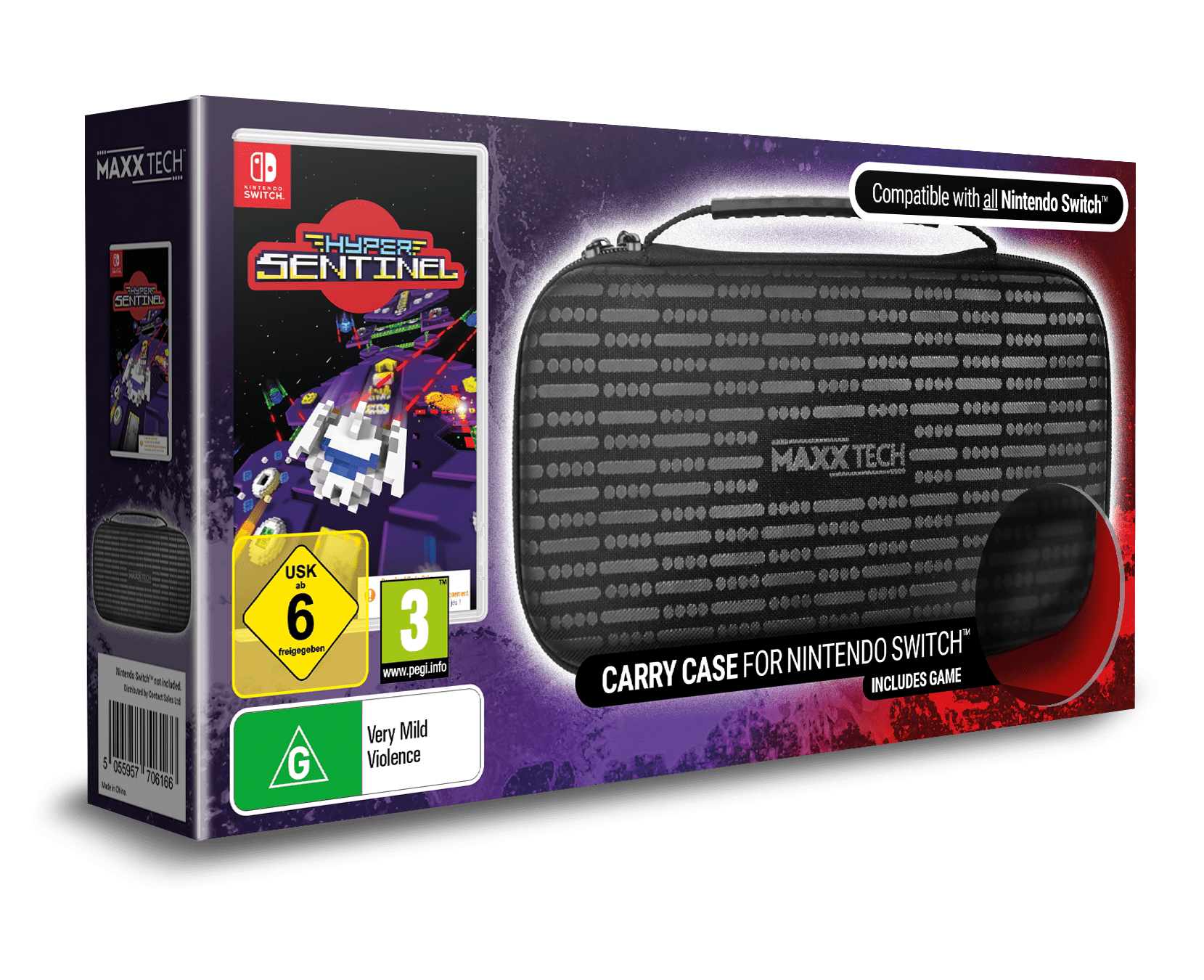 Maxx Tech Housse Premium pour Switch 1 & 2 + Jeu Hyper Sentinel Nintendo Switch (Code de Téléchargement Uniquement) - Accessoires - MAXX TECH - Shop Just for Games
