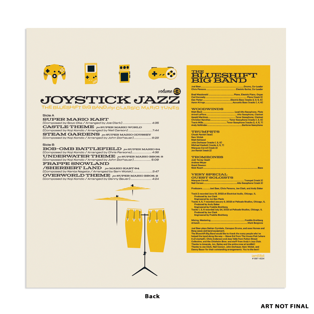 Joystick Jazz: The Blueshift Big Band Plays Classic Mario Tunes (Vol. 3) Vinyle 1LP - Vinyles - iam8bit - Shop Just for Games