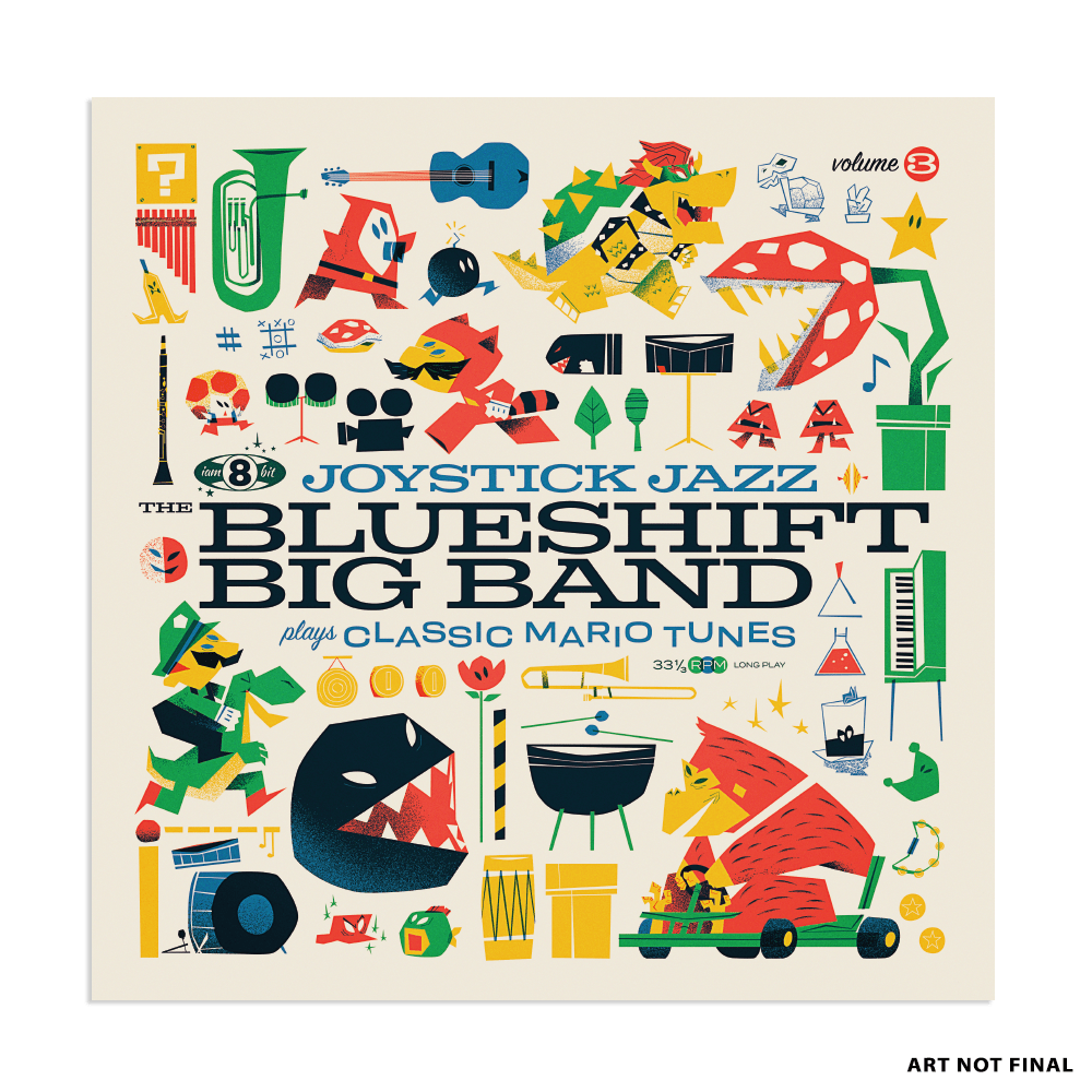 Joystick Jazz: The Blueshift Big Band Plays Classic Mario Tunes (Vol. 3) Vinyle 1LP - Vinyles - iam8bit - Shop Just for Games