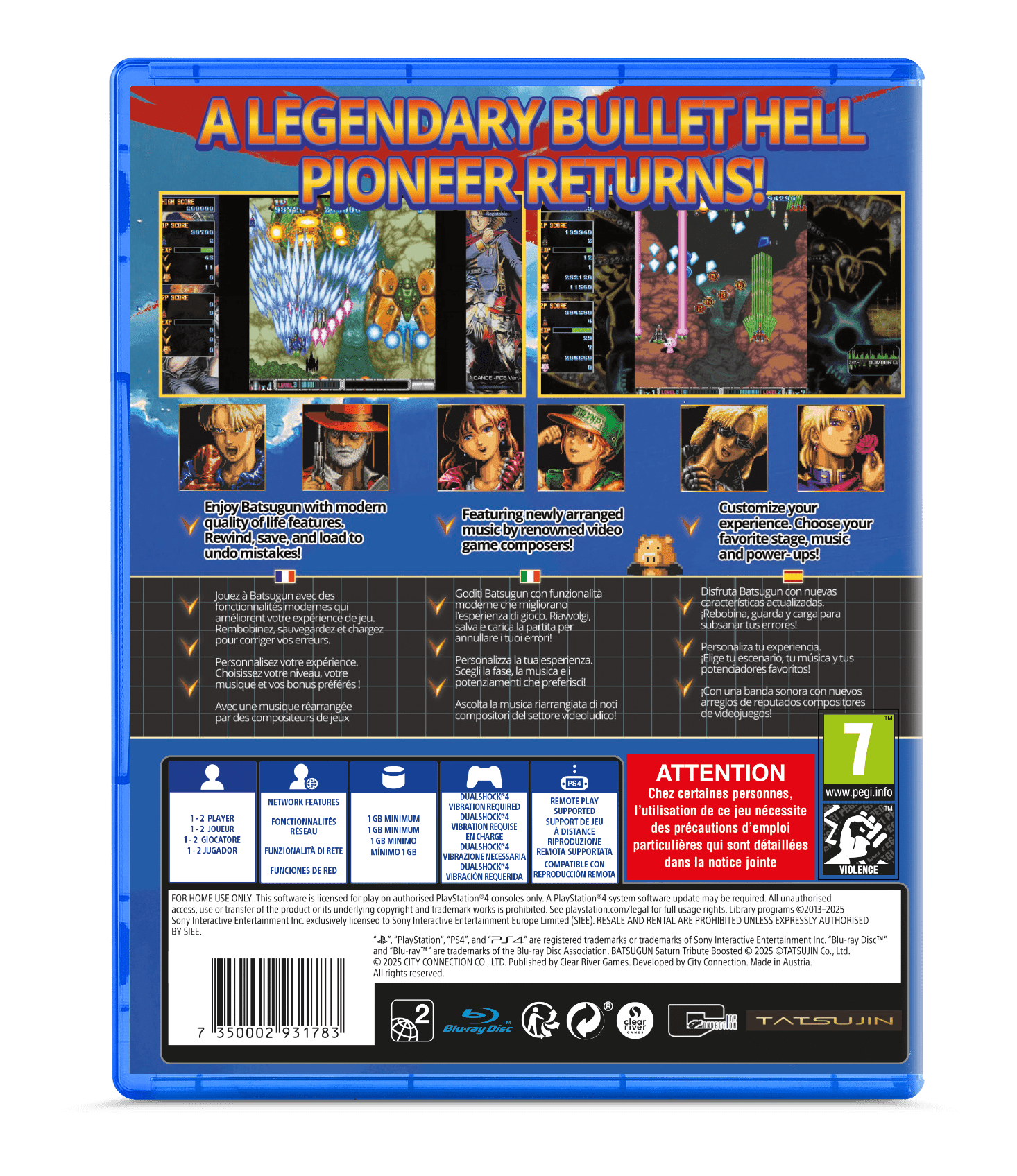 BATSUGUN Saturn Tribute Boosted Deluxe Edition PS4 - Jeux Vidéo Physique - Clear River Games - Shop Just for Games