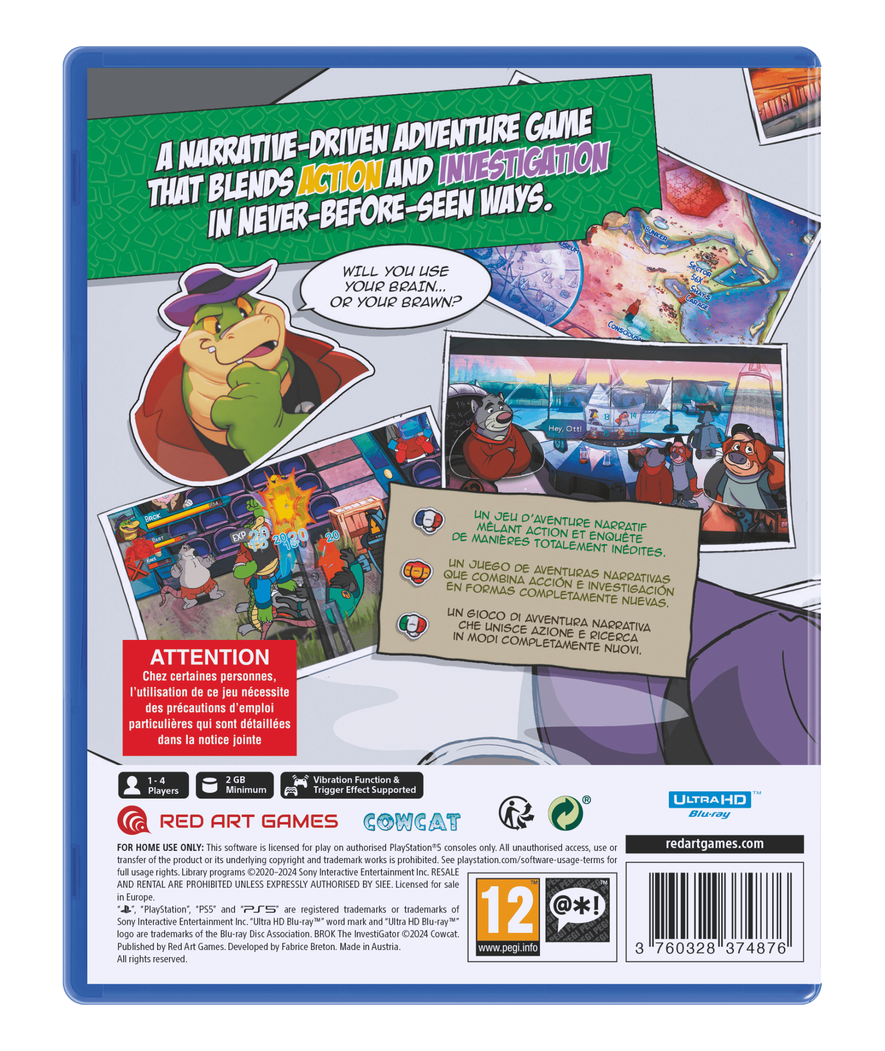 Brok The InvestiGator PS5 - Jeux Vidéo Physique - Red Art Games - Shop Just for Games