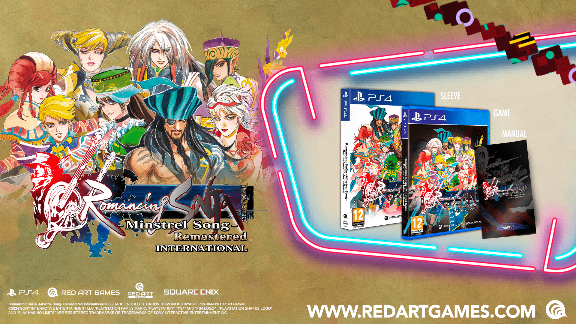 Romancing SaGa Minstrel Song Remastered International PS4 - Jeux Vidéo Physique - Red Art Games - Shop Just for Games
