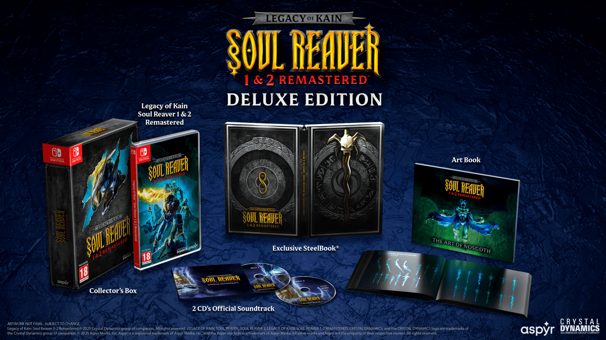 Legacy of Kain Soul Reaver 1&2 Remastered Deluxe Edition Nintendo Switch - Jeux Vidéo Physique - UIE - Shop Just for Games