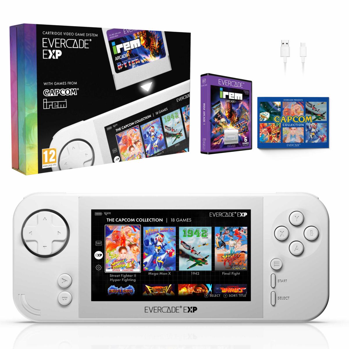 Blaze Evercade EXP - Console Portable + Capcom Collection 18 jeux intégrés & Cartouche Irem Arcade N°07 Incluse - Console portable - Evercade - Shop Just for Games