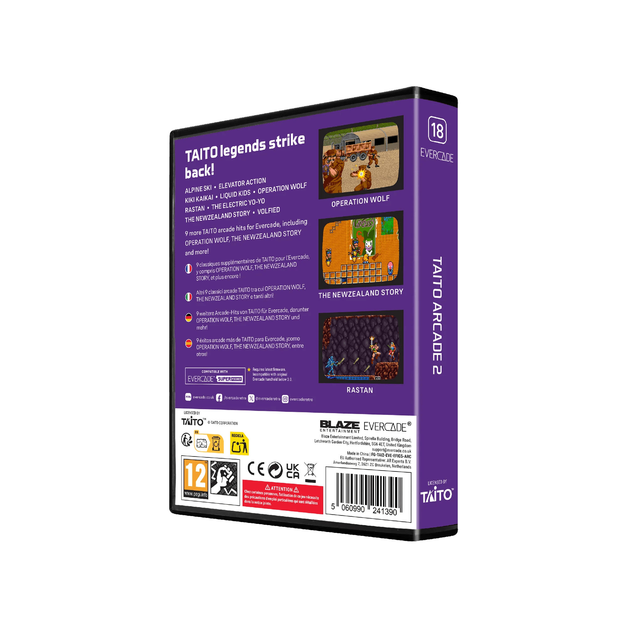 Blaze Evercade - TAITO Arcade Collection 2 - Cartouche n°18 - Jeux Rétro - Evercade - Shop Just for Games