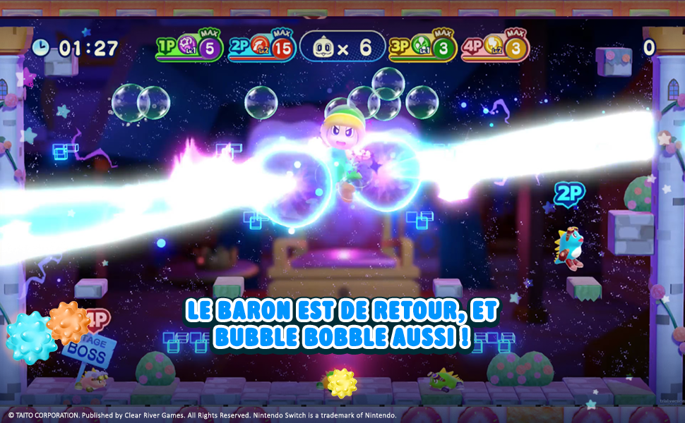 Bubble Bobble 4 Friends Baron is Back SWITCH 2 Edition - Jeux Vidéo Physique - Clear River Games - Shop Just for Games
