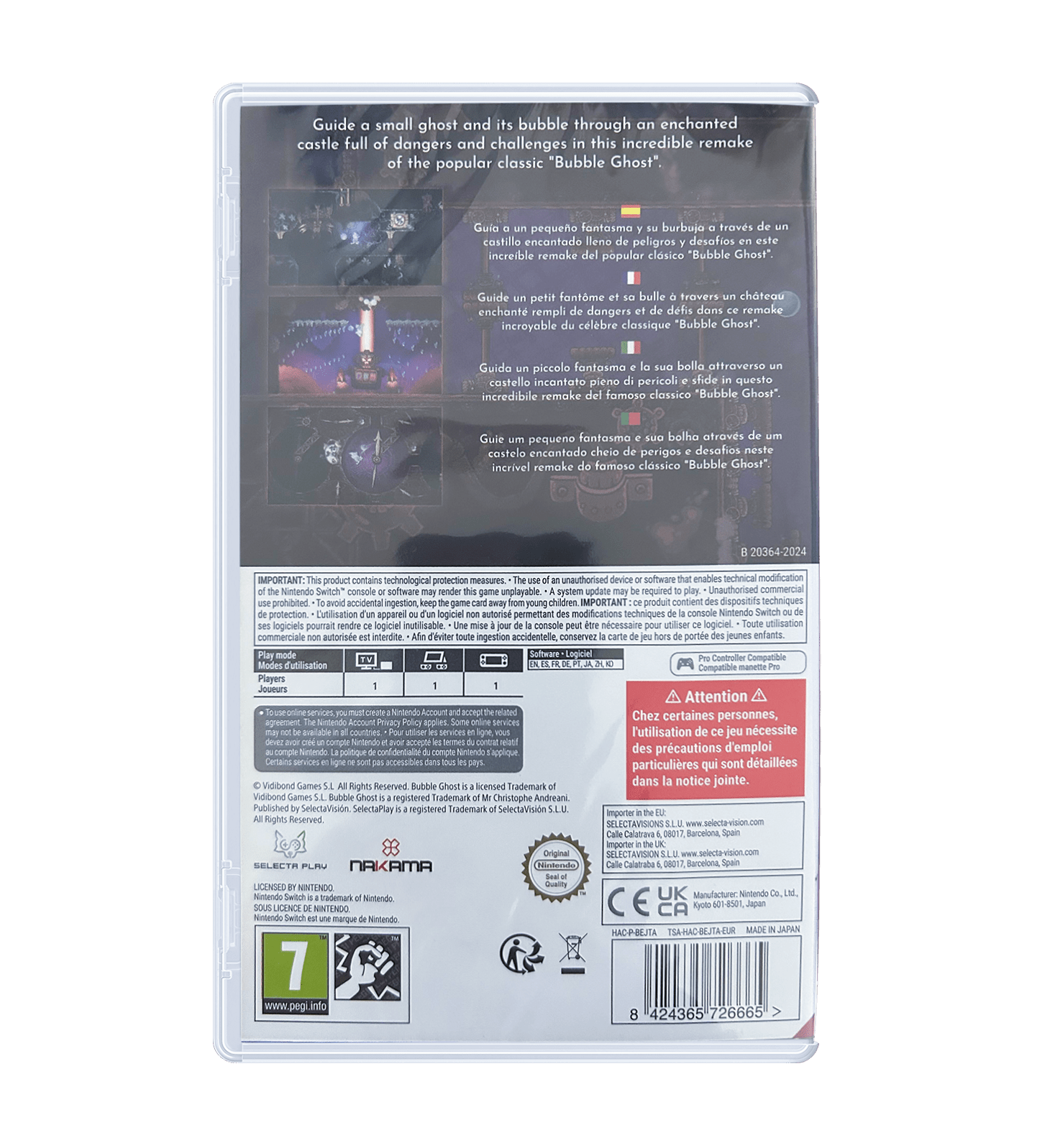 Bubble Ghost Nintendo Switch - Jeux Vidéo Physique - SELECTA PLAY - Shop Just for Games