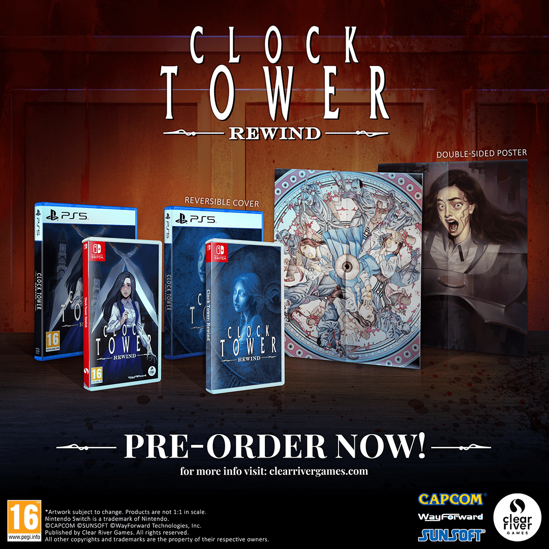 Clock Tower Rewind SWITCH - Jeux Vidéo Physique - Clear River Games - Shop Just for Games