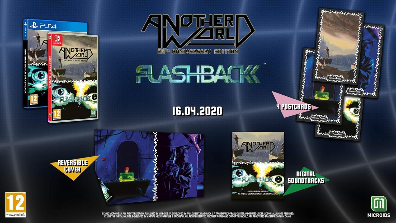 Flashback/Another World Limited Edition PS4 - Jeux Vidéo Physique - MICROIDS - Shop Just for Games