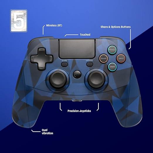 GamePad Camo Bleu sans fil pour PS4 - Snakebyte - Manettes - Snakebyte - Shop Just for Games