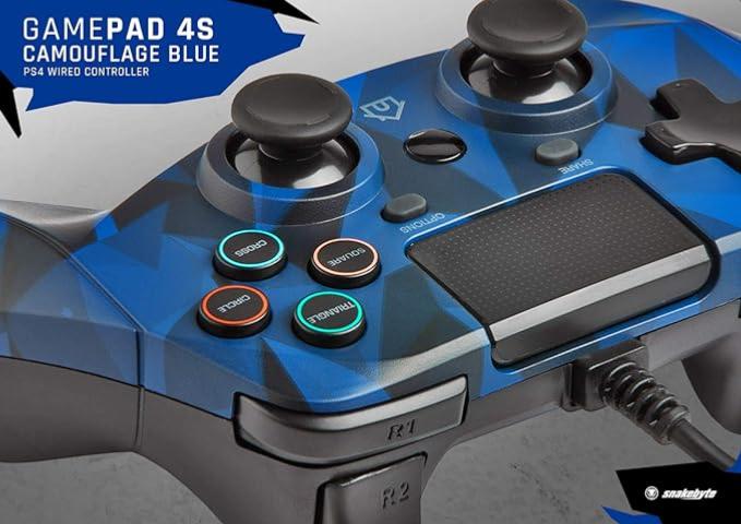 GamePad filaire Camo bleu pour PS4 - Snakebyte - Manettes - Snakebyte - Shop Just for Games