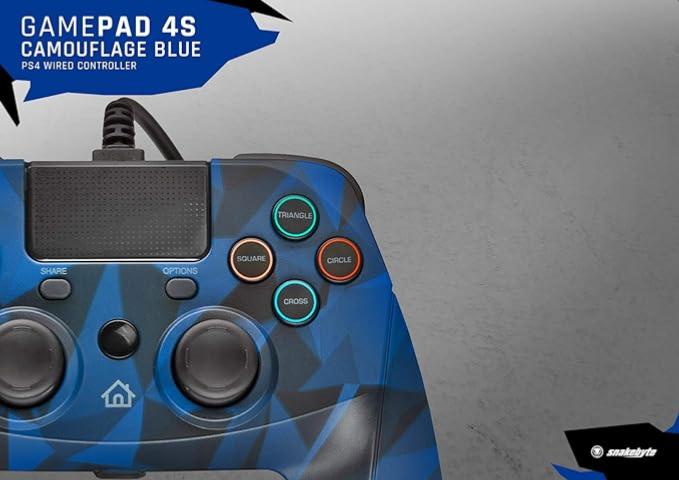 GamePad filaire Camo bleu pour PS4 - Snakebyte - Manettes - Snakebyte - Shop Just for Games