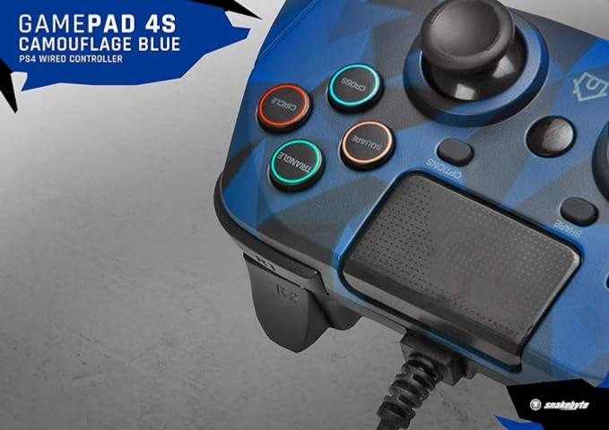 GamePad filaire Camo bleu pour PS4 - Snakebyte - Manettes - Snakebyte - Shop Just for Games