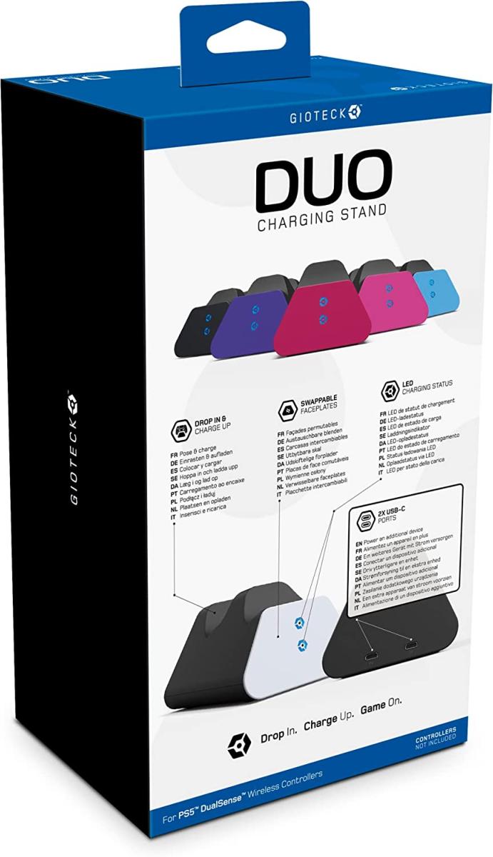 Gioteck double Dock de charge pour manettes PS5 - Câbles et Chargeurs - Gioteck - Shop Just for Games