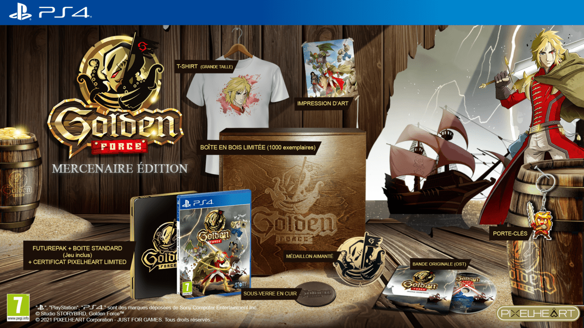 Golden Force Mercenary Edition Collector PS4 - Jeux Vidéo Physique - PixelHeart - Shop Just for Games