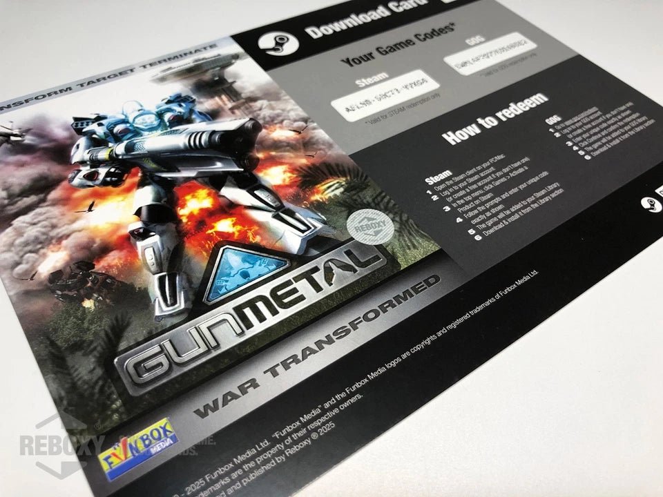 Gun Metal PC Edition Reboxy Classic (CD - Rom +Steam + GOG) - Jeux Vidéo Physique - Funbox - Shop Just for Games
