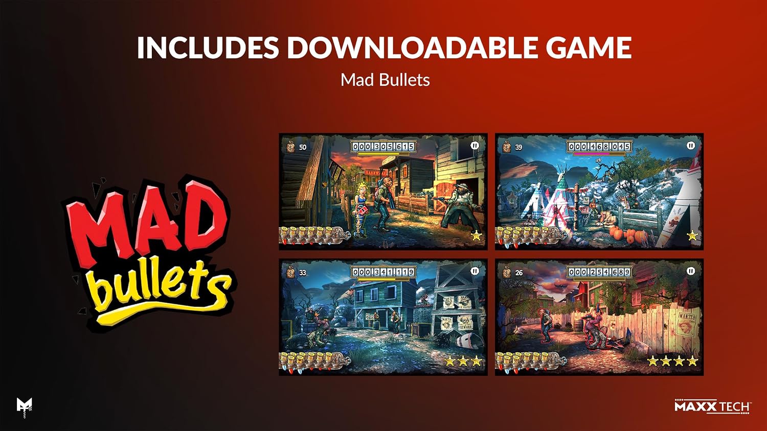 Mad Bullets Kit Nintendo Switch 1 & 2 - Jeux Vidéo Physique - MAXX TECH - Shop Just for Games
