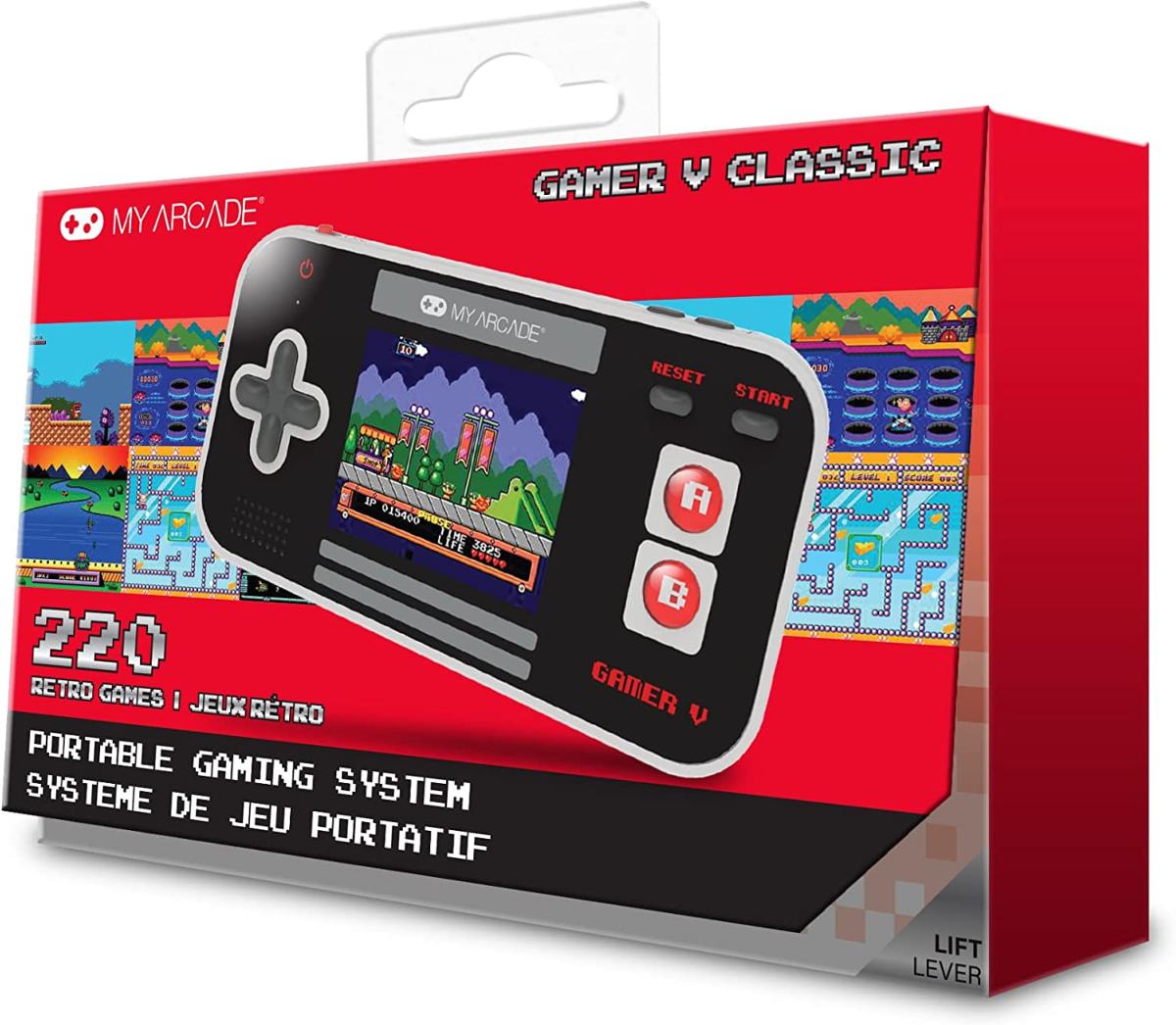 My arcade - Gamer V classique console portable gaming - Rouge/gris/noir - Console portable - My Arcade - Shop Just for Games