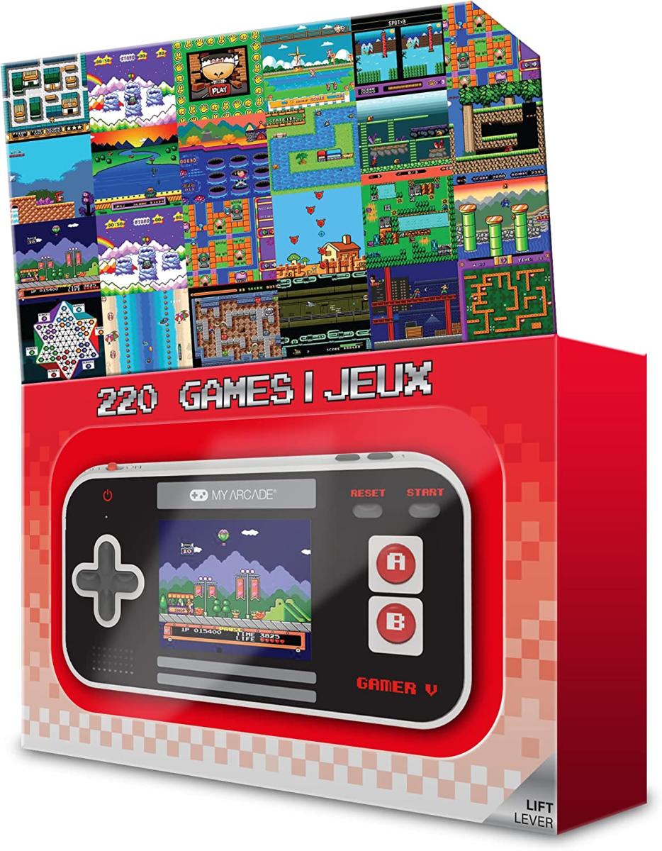 My arcade - Gamer V classique console portable gaming - Rouge/gris/noir - Console portable - My Arcade - Shop Just for Games