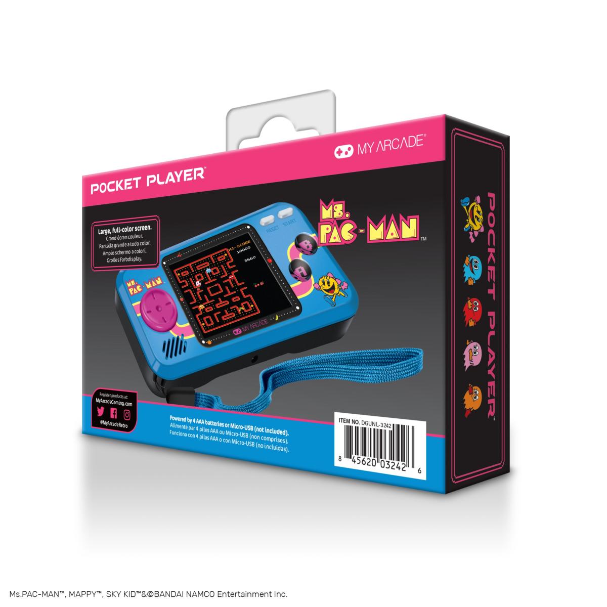 My arcade - Pocket Player Ms. Pac - Man - Portable Gaming - 3 Games in 1 - Console portable - My Arcade - Shop Just for Games
