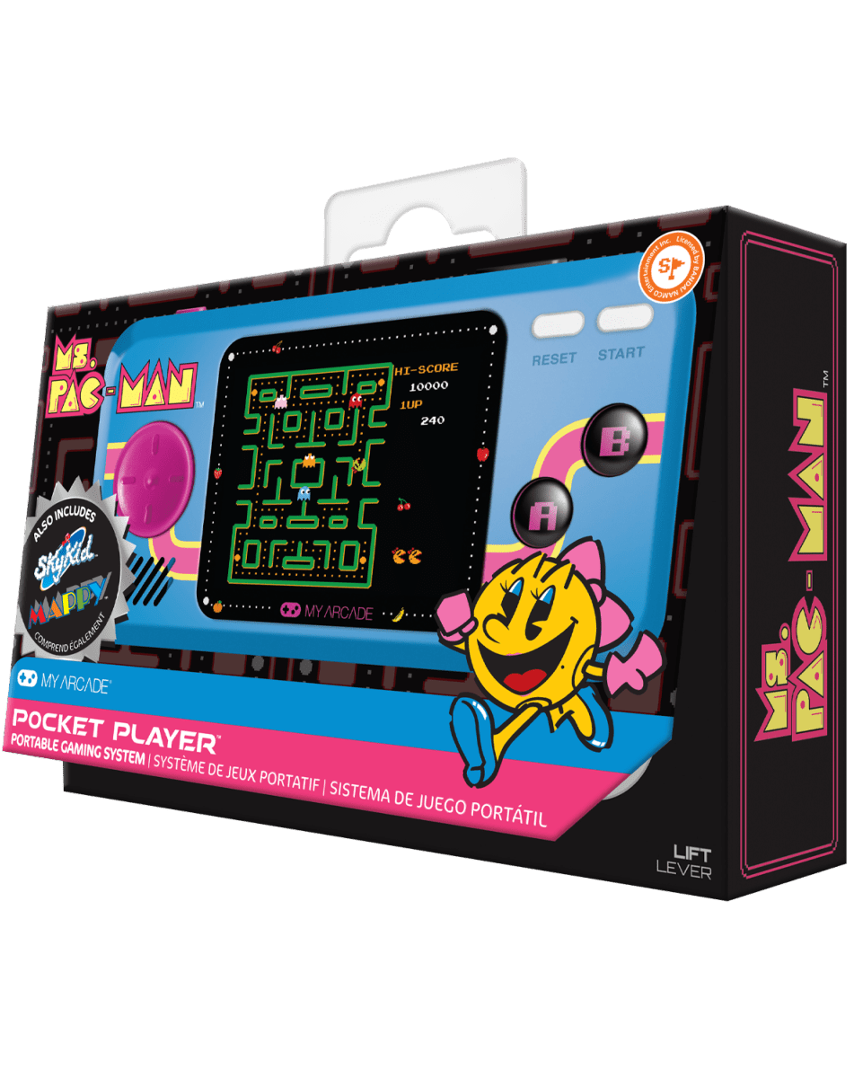 My arcade - Pocket Player Ms. Pac - Man - Portable Gaming - 3 Games in 1 - Console portable - My Arcade - Shop Just for Games