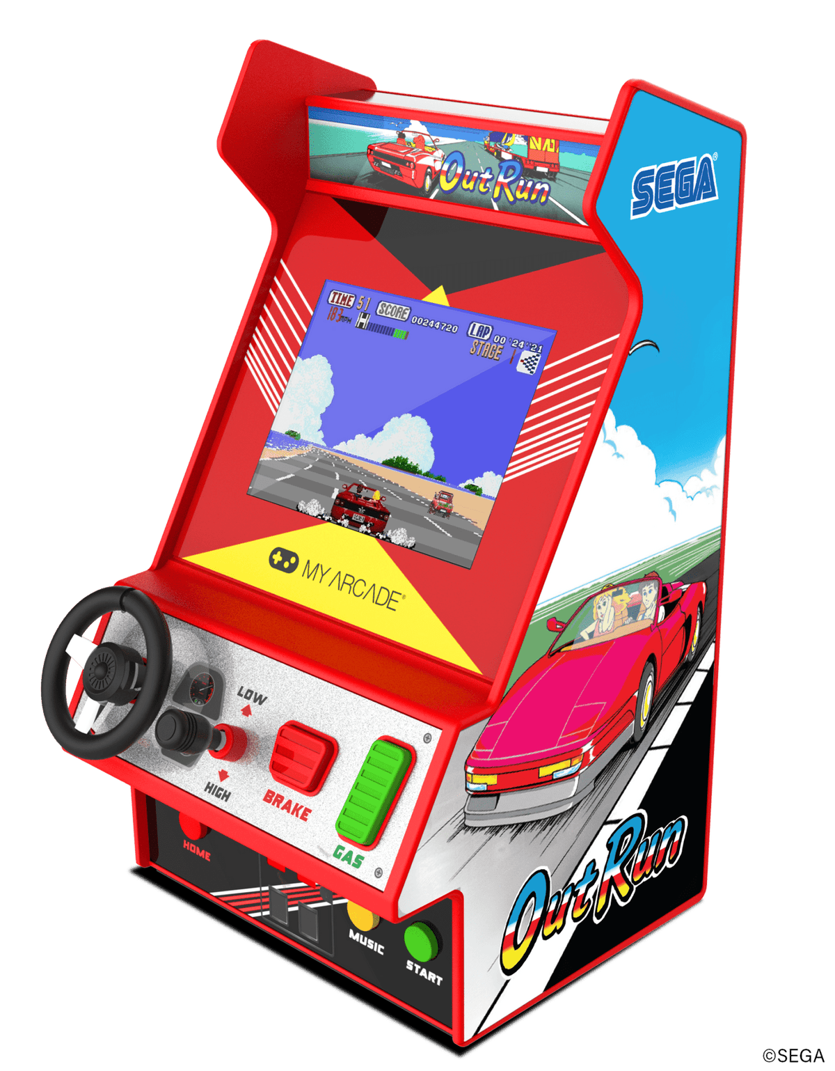 My Arcade Racing Player Out Run Portable Retro Arcade - Console portable - My Arcade - Shop Just for Games