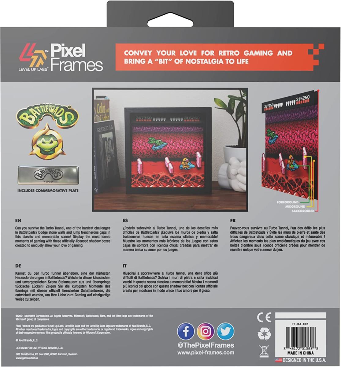 Pixel Frames - Battletoads NES Turbo Tunnel - 23x23 cm - Pixel Frames - Level Up Labs - Shop Just for Games