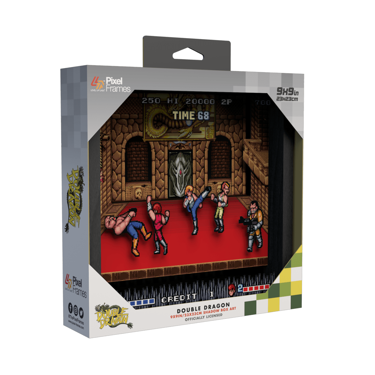 Pixel Frames - Double Dragon - 23x23 cm - Pixel Frames - Level Up Labs - Shop Just for Games