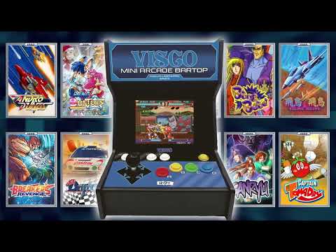 VISCO Mini Borne d'Arcade type BARTOP + 12 Jeux