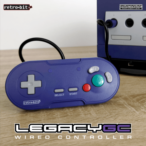 Retrobit - LegacyGC Manette Filaire pour Nintendo Gamecube Indigo Blue - Connexion d'origine - Manettes - retro - bit - Shop Just for Games