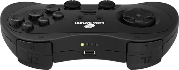 RetroBit Sega Saturn 2.4Ghz Pro Black - Manettes - retro - bit - Shop Just for Games