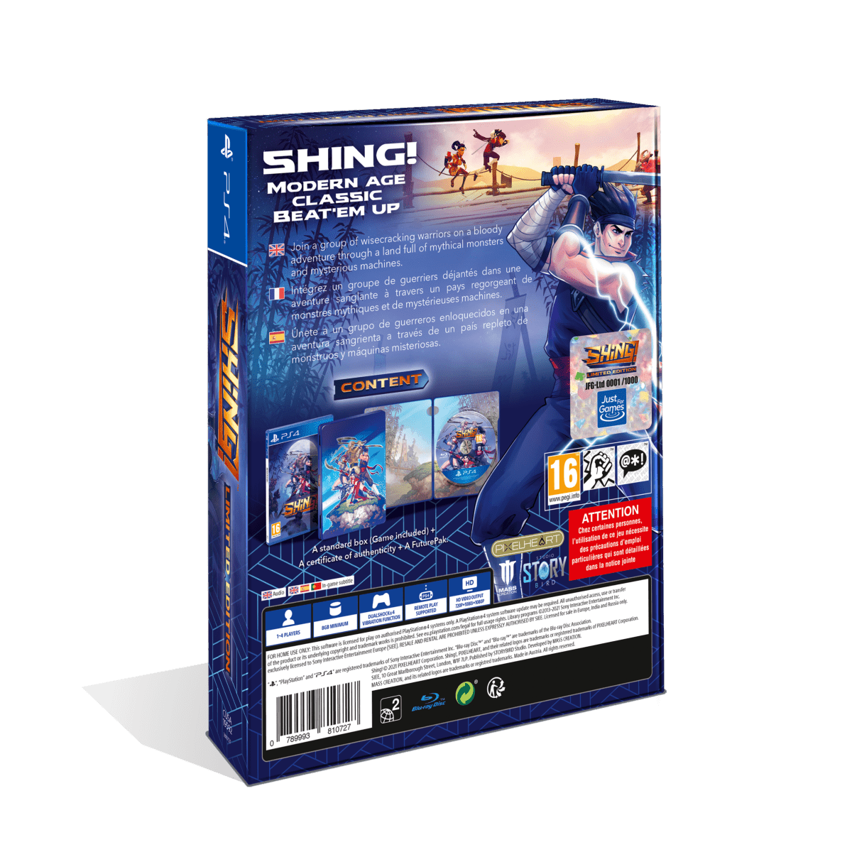 SHING! Just Limited FuturePak PS4 - Jeux Vidéo Physique - PixelHeart - Shop Just for Games