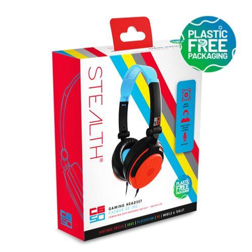 Stealth C6 - 50 Casque de Jeu stéréo - Bleu néon et Rouge, Compatible avec Xbox One, Series S/X, PS4/5, Switch... - Casque - Stealth - Shop Just for Games