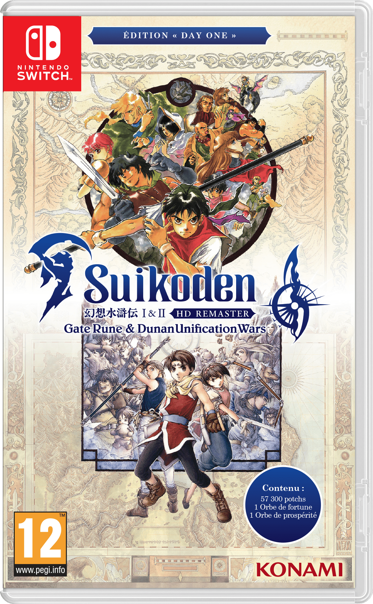 Suikoden 1 & 2 HD Remaster Day One Edition SWITCH - Jeux Vidéo Physique - Konami - Shop Just for Games