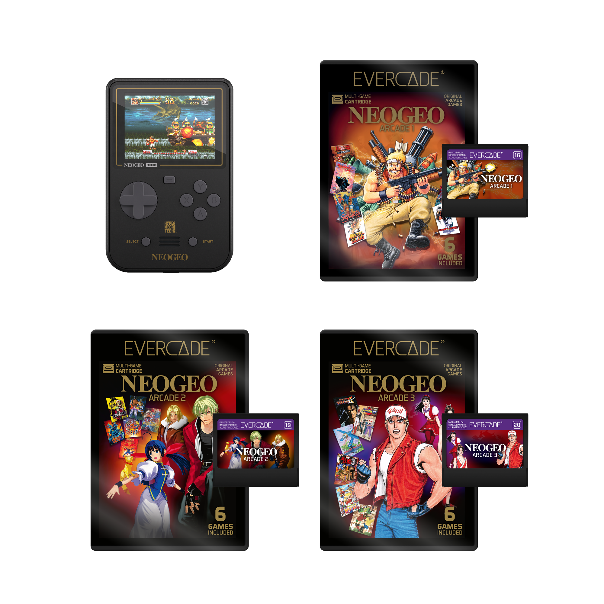 Super Pocket NeoGeo Bundle (Console + 3 Exclusive Black Cards) - Console portable - Evercade - Shop Just for Games