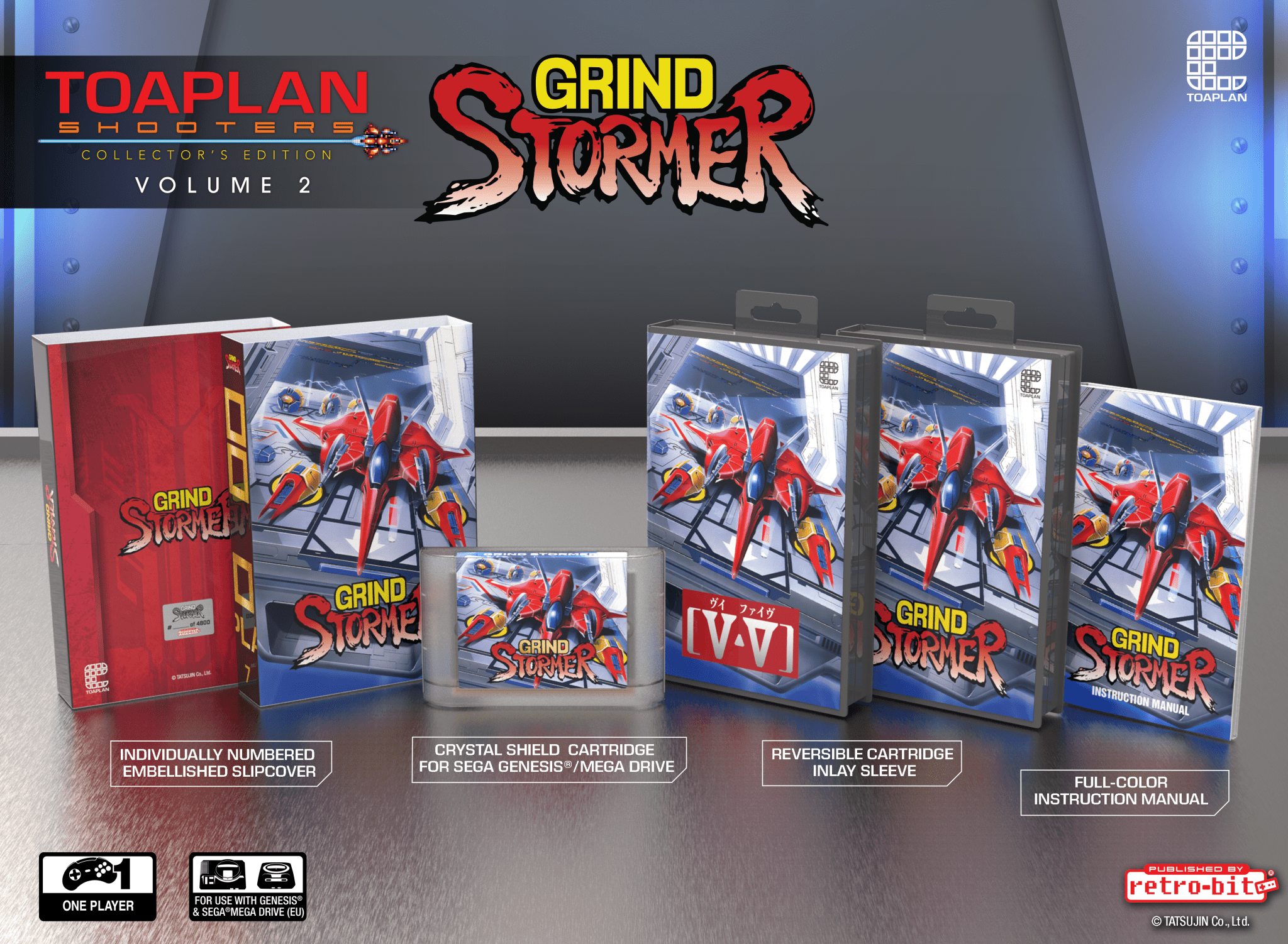 Toaplan Shooters Volume 2 - GRIND STORMER Sega Mega Drive EU / Genesis US - Jeux Rétro - retro - bit - Shop Just for Games
