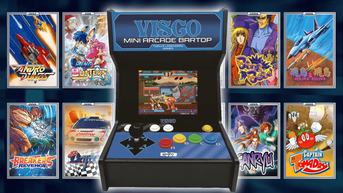 VISCO Mini Borne d'Arcade type BARTOP + 12 Jeux - Borne arcade - SNK - Shop Just for Games