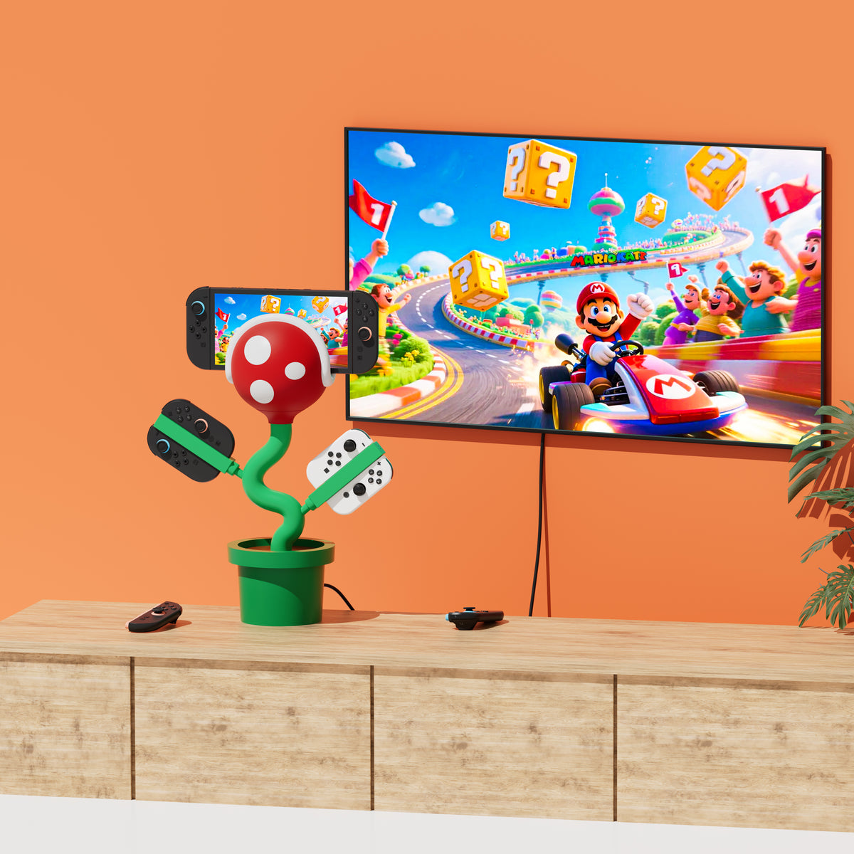 Plante Piranha pour Switch 2 - All-in-One Screen Casting & Station de Charge (Hybrid Charging Edition)