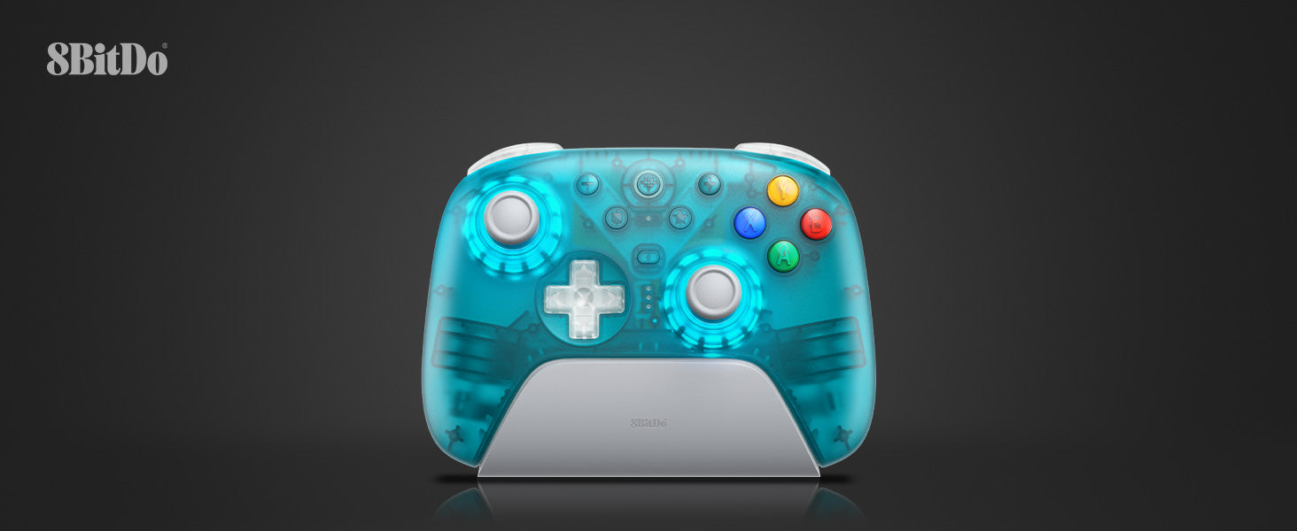 8BitDo Ultimate 2 manette sans fil Clear Blue Edition - PC Windows, Apple, Steam et Android