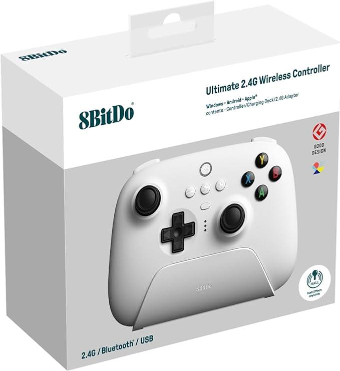8BitDo Ultimate 2.4G Wireless HALL EFFECT - White Edition - Manettes - 8Bitdo - Shop Just for Games