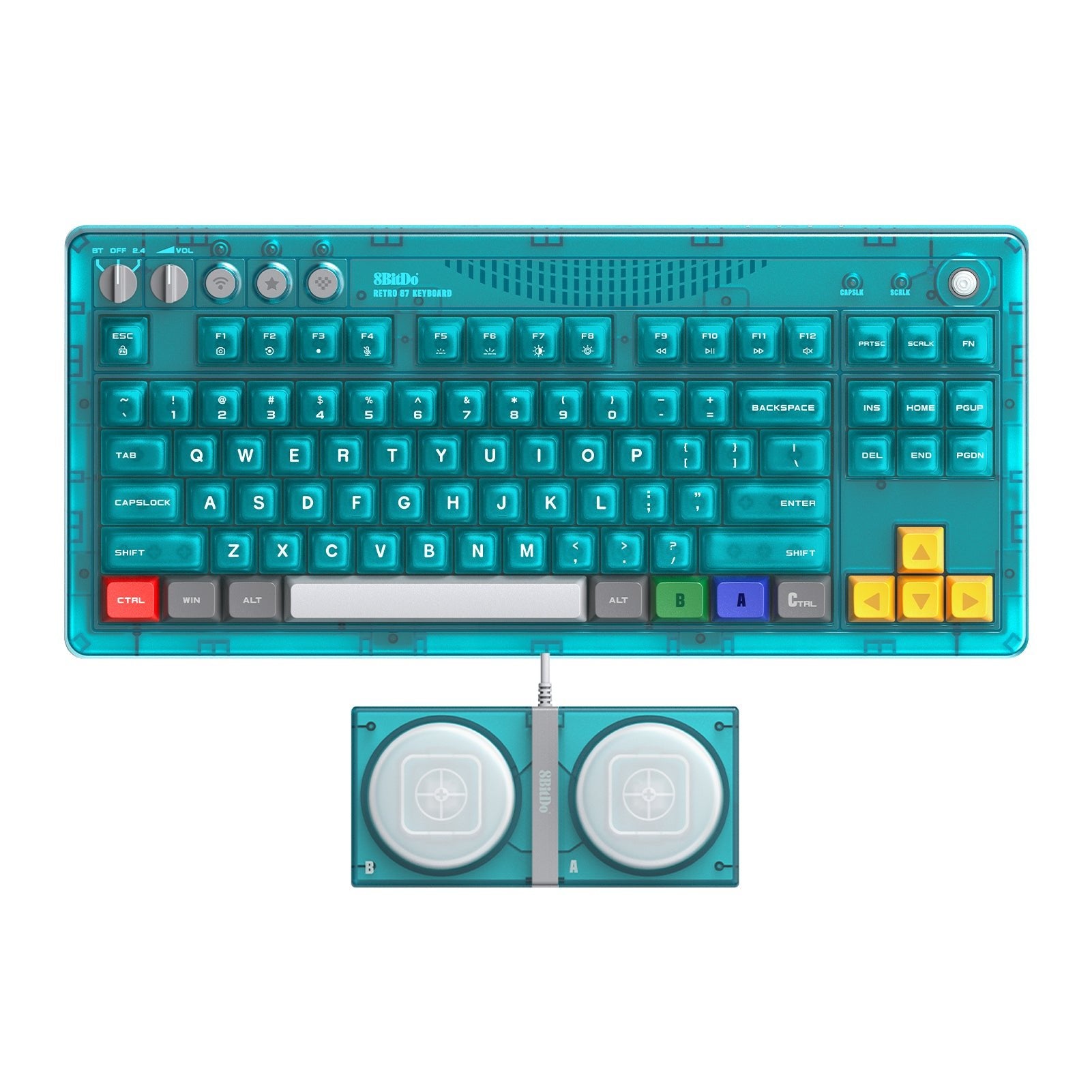 8BitDo Retro Mechanical Keyboard Clear Blue Edition (87-key Qwerty Key