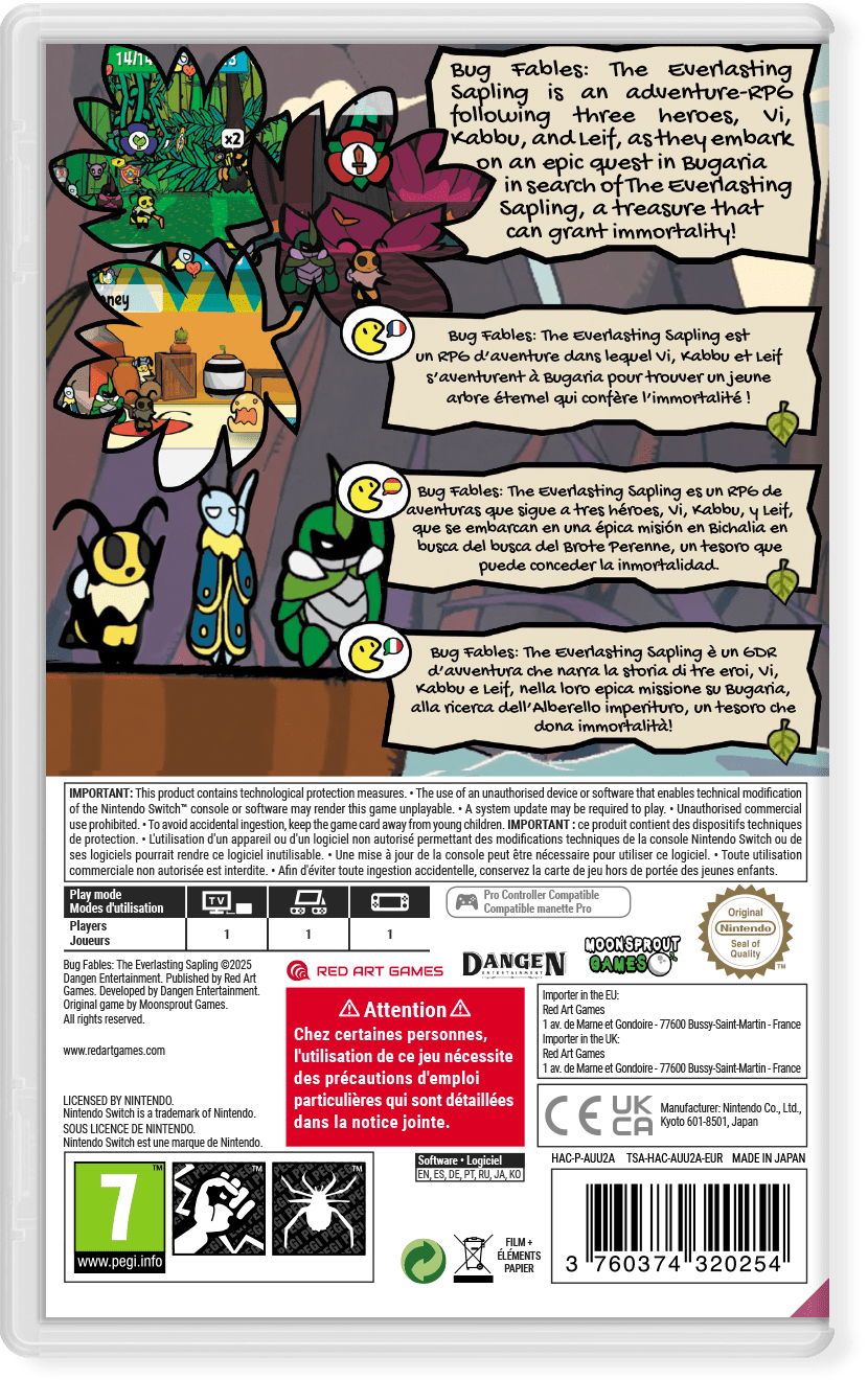 Bug Fables The Everlasting Sapling Nintendo Switch - Jeux Vidéo Physique - Red Art Games - Shop Just for Games