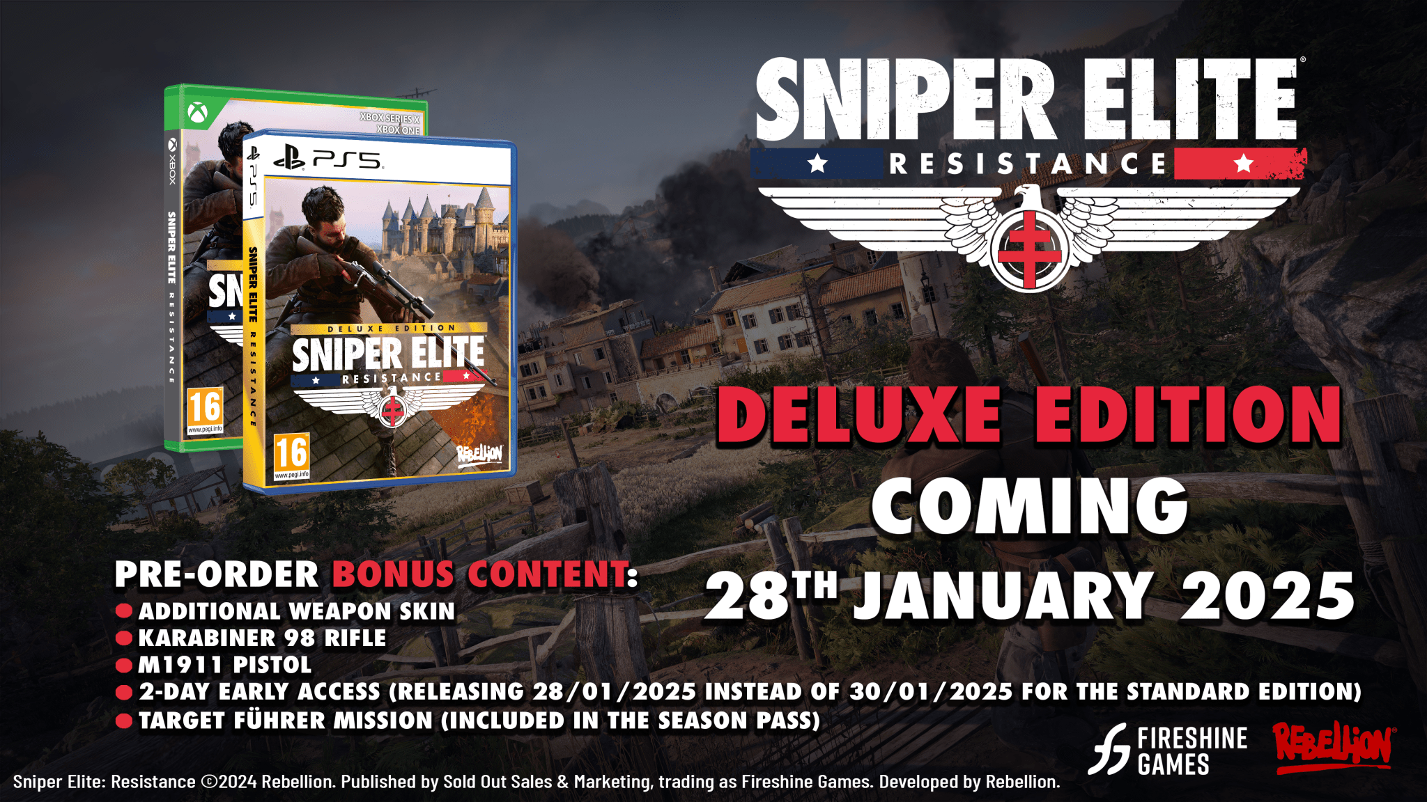 Sniper Elite Resistance Deluxe Edition Xbox Series X / Xbox One - Jeux Vidéo Physique - Fireshine - Shop Just for Games