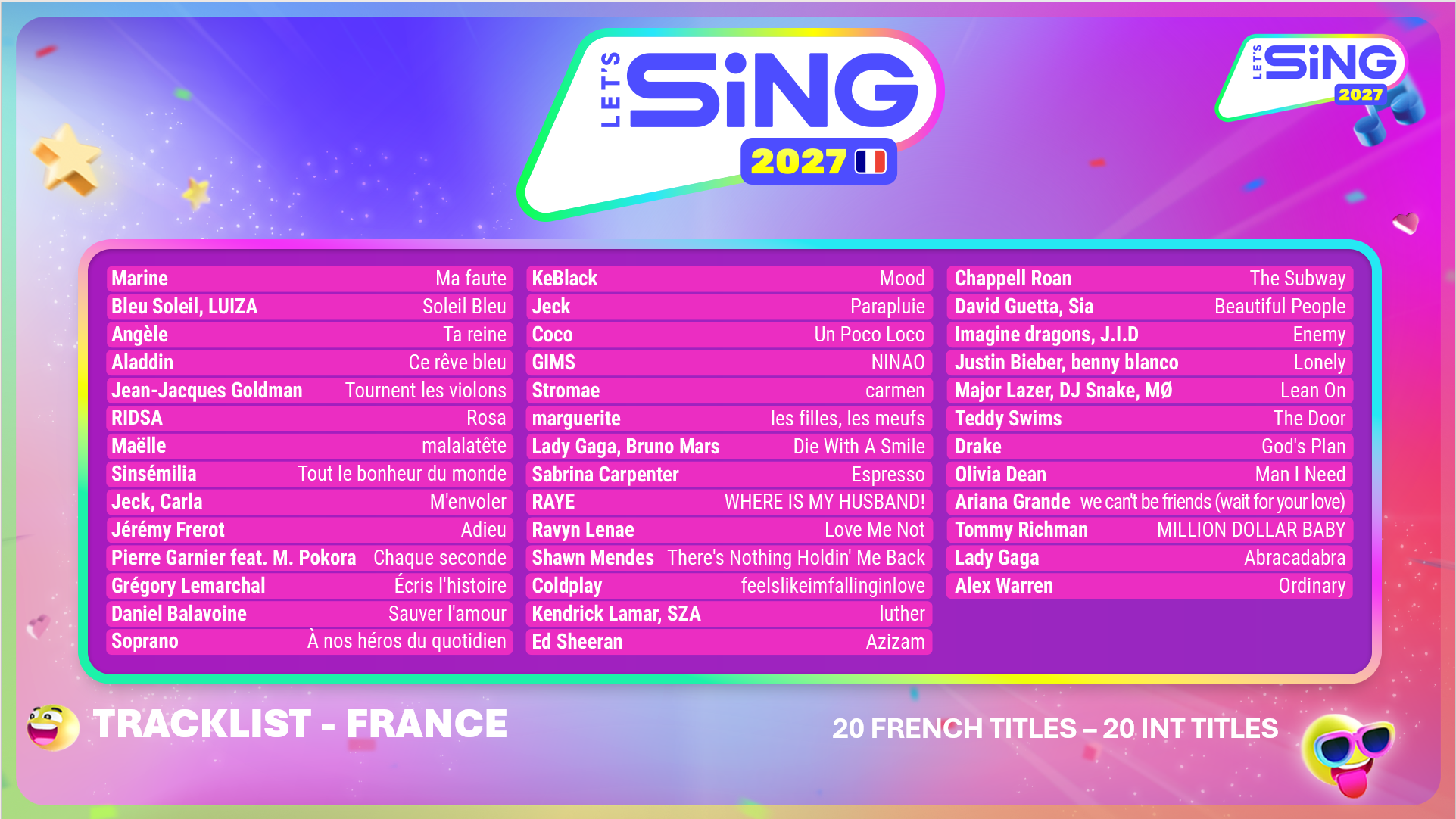 Let's Sing 2027 (bundle jeu + 2 micros) PS5