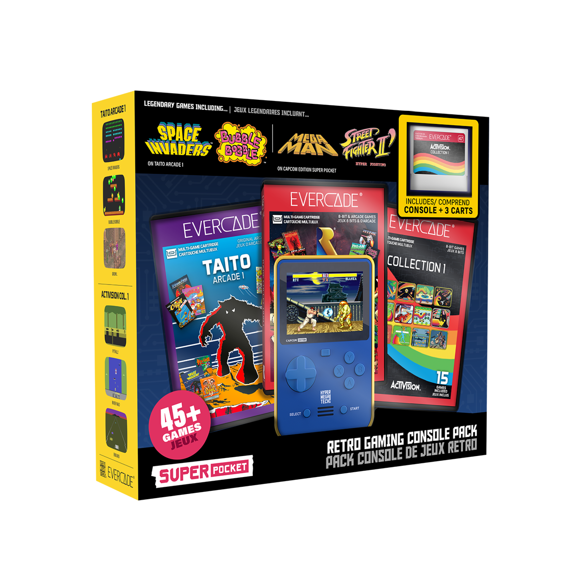 Super Pocket Capcom Bundle 1 (Console + 3 Cartouches Taito, Collection, RARE)