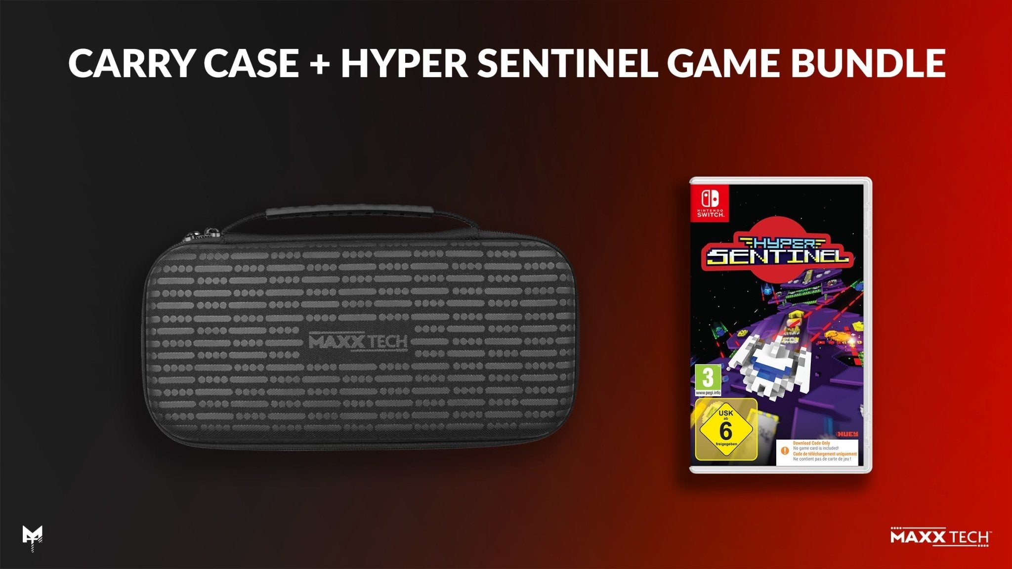 Maxx Tech Housse Premium pour Switch 1 & 2 + Jeu Hyper Sentinel Nintendo Switch (Code de Téléchargement Uniquement) - Accessoires - MAXX TECH - Shop Just for Games