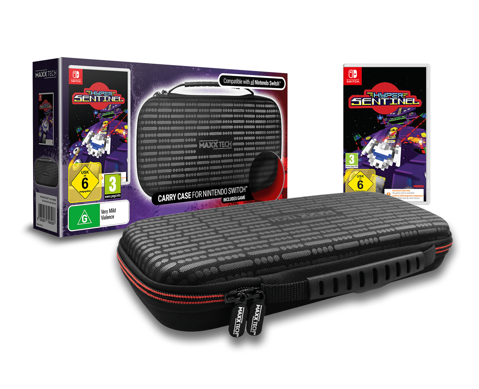 Maxx Tech Housse Premium pour Switch 1 & 2 + Jeu Hyper Sentinel Nintendo Switch (Code de Téléchargement Uniquement) - Accessoires - MAXX TECH - Shop Just for Games