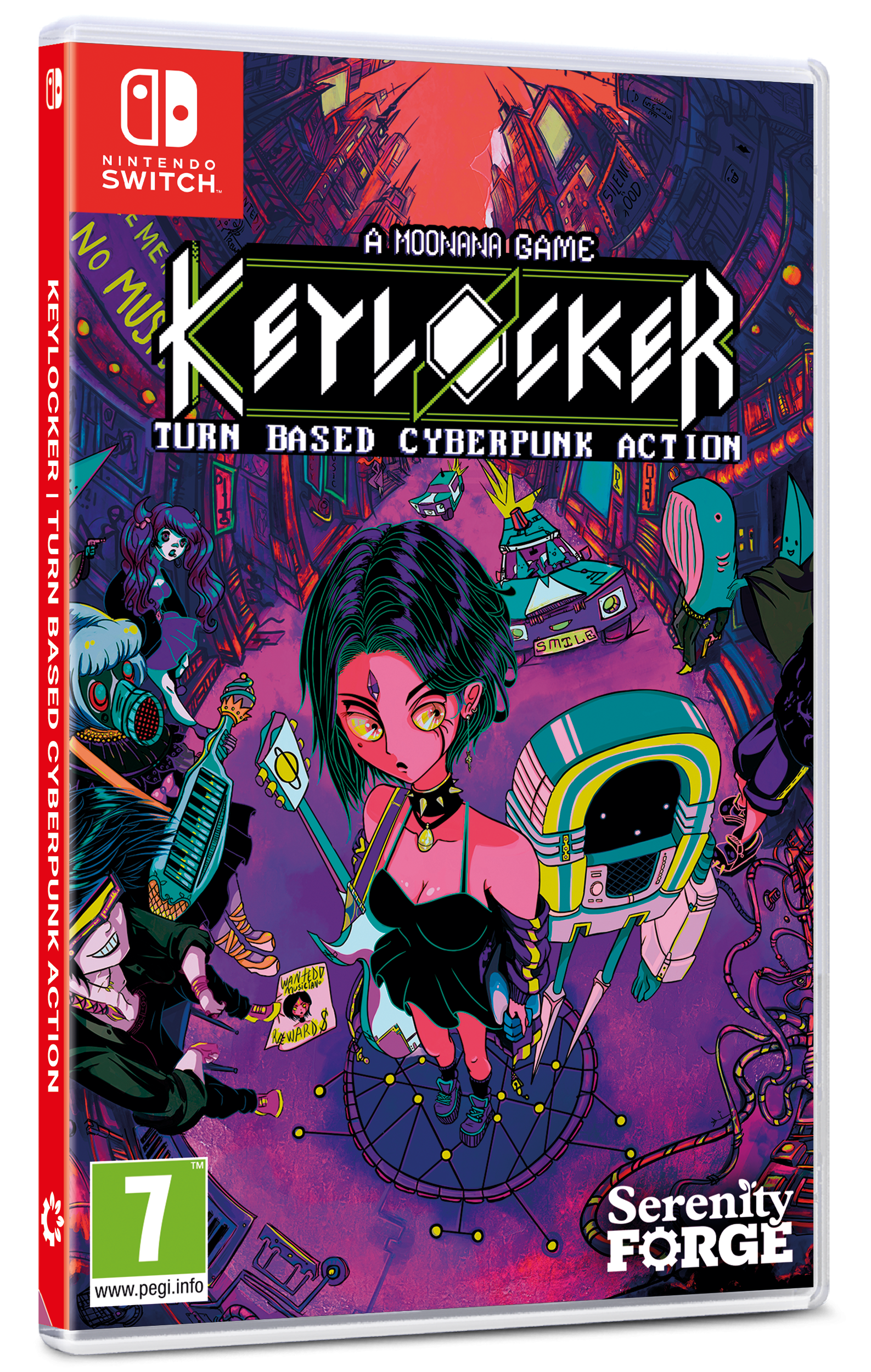 Keylocker Turn Based Cyberpunk Action Nintendo Switch