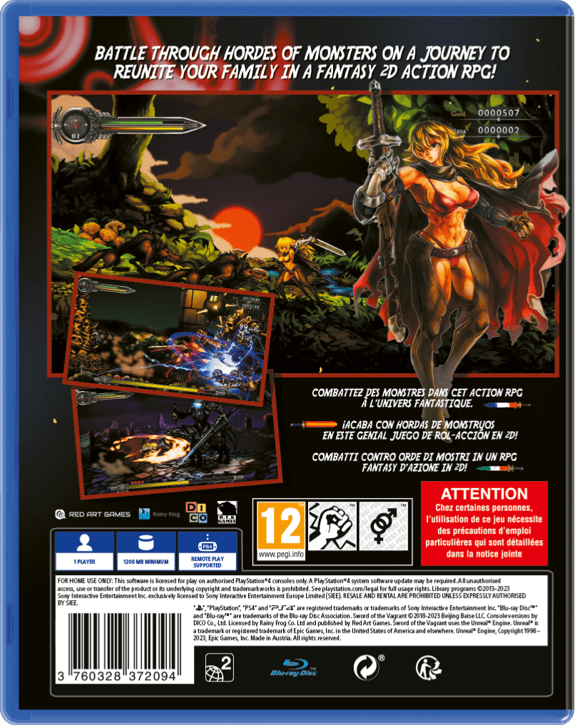 Sword of the Vagrant PS4 - Jeux Vidéo Physique - Red Art Games - Shop Just for Games